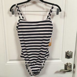 Kona Sol Womens Navy/White Striped One Piece Swimsuit NWT - Choose Size